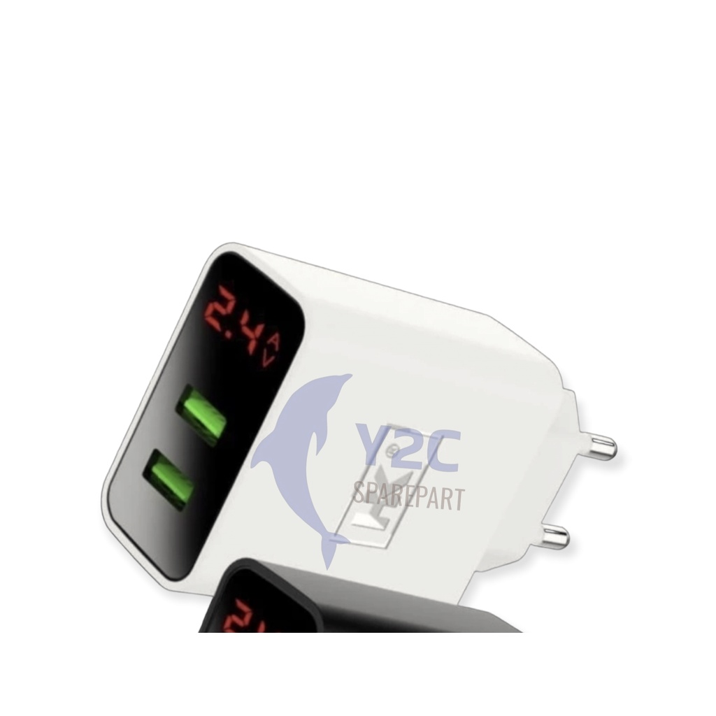 CHARGER HK HK-21 AUTO ID FAST CHARGER + LCD MICRO DAN TYPE C / CASAN CAS