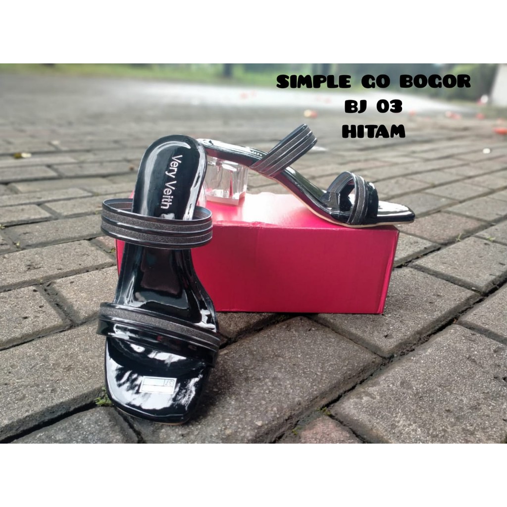 SENDAL KACA WANITA - SANDAL HAK KACA TERBARU 2021 BJ-03 SIZE 37-40