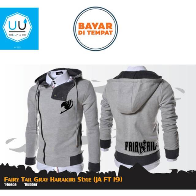 Jaket Anime Fairy Tail Grey Best Seller