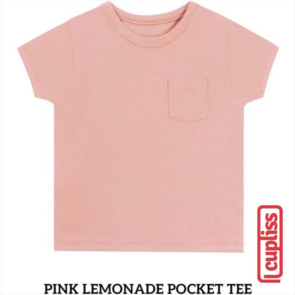 Little Palmerhaus Pocket Tee Pink Lemonade Kaos Oblong Anak