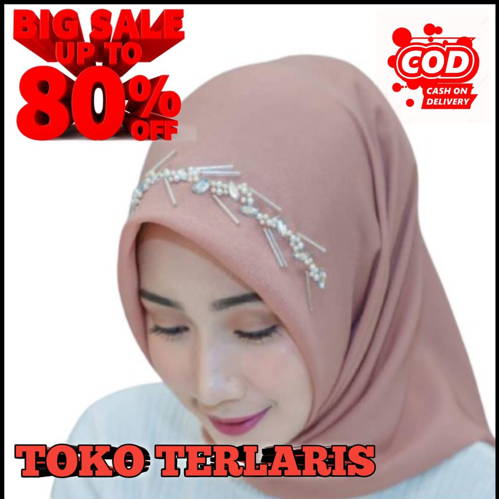 KERUDUNG SEGI EMPAT BELLA SQUARE PAYET/ JILBAB PAYET BELLA SQUARE BAHAN POLLYCOTTON/ HIJAB PAYET