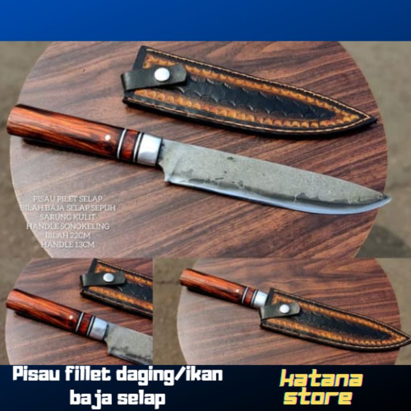 PISAU FILLET IKAN_DAGING BAJA SELAP SIAP PAKAI SUPER TAJAM