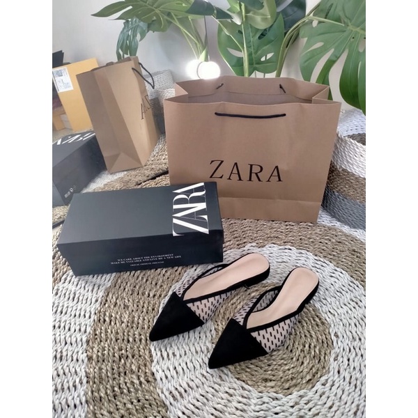 sandal ZR18 Zara slip on flat qualityOriginal