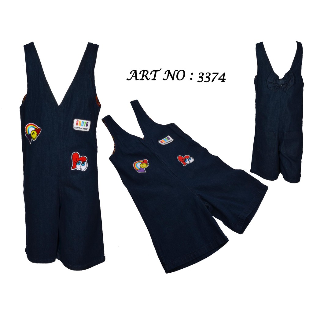 Overall Denim Anak-Anak Perempuan