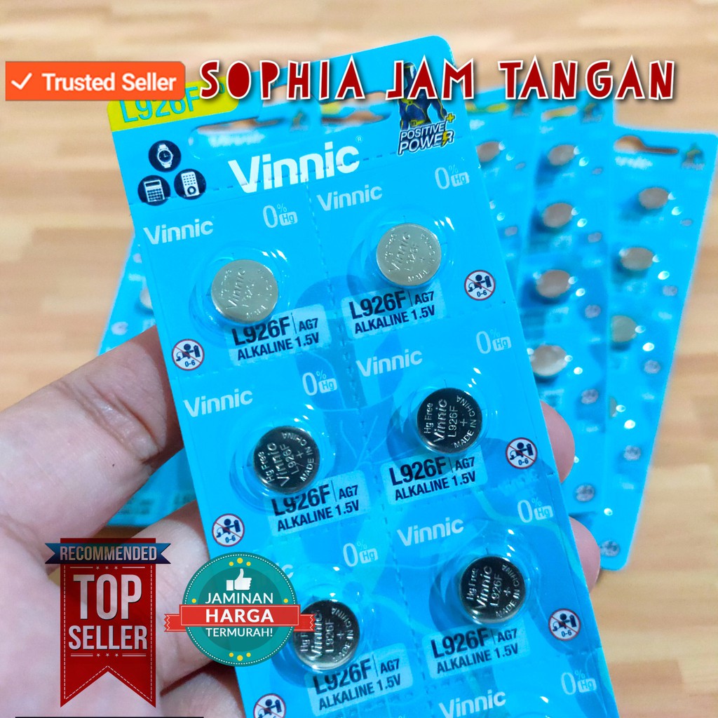 BATEREI VINNIC L926F L927 SR926SW SR926 926  AG7  SR927SW SR927 927 / 395 / 399 VINNIC ORIGINAL 100%