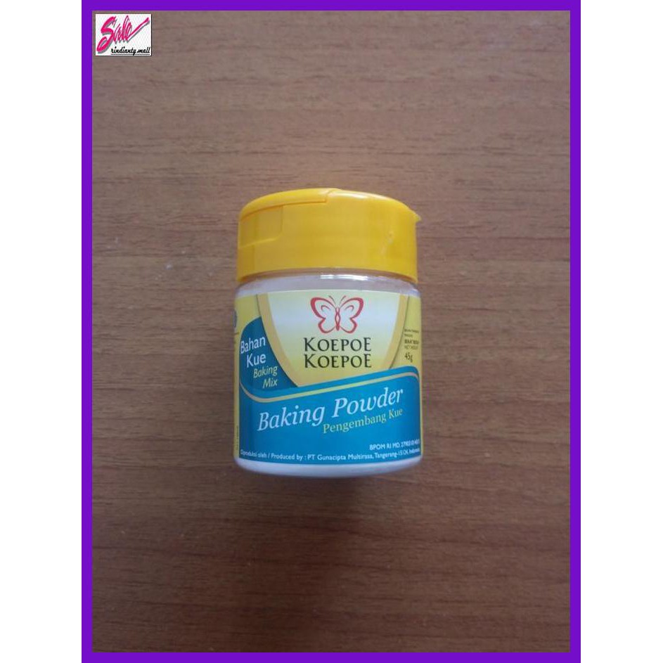 

DERPOWBAKING- 45 GR BAKING POWDER KOEPOE KOEPOE / PENGEMBANG KUE KOEPOE KOEPOE -ASLIII.