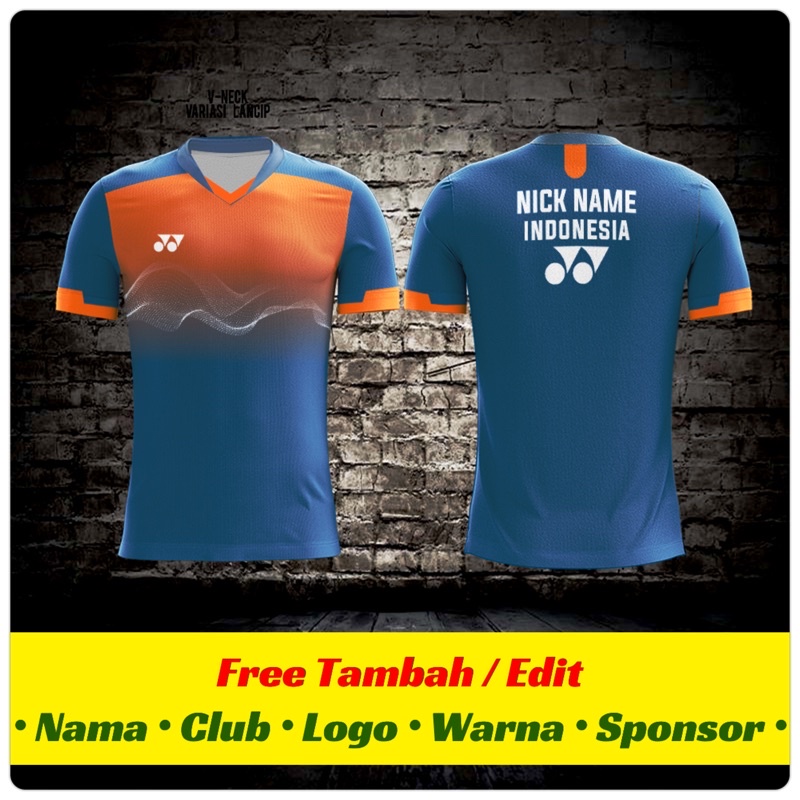 Baju Kaos Jersey Seragam Badminton Bulutangkis Dryfit Custom Full Printing | NEW YONEX