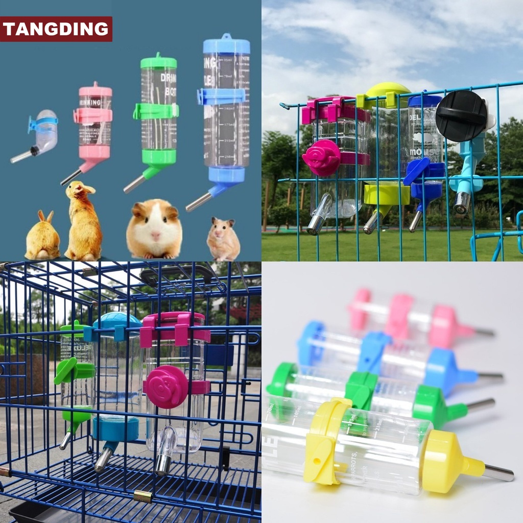 【COD Tangding】80/125/250ML Hamster Drinker Plastic Hanging Rabbit Water Bottle Dispenser Feeder