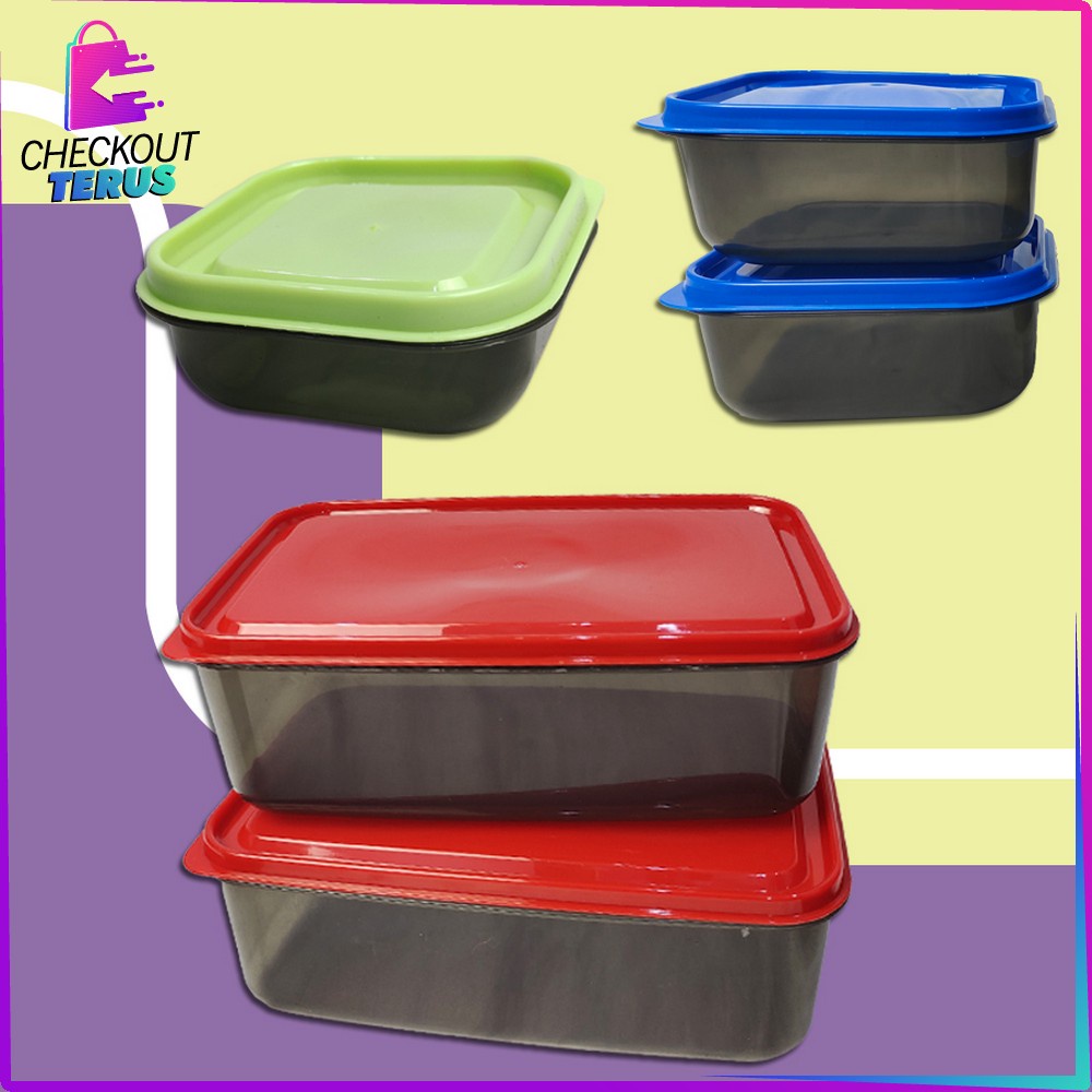 CT C425 Toples Plastik Set isi 14pcs BPA FREE Snack Kontainer Penyimpanan Makanan Food Storage Box Smoke Sealware