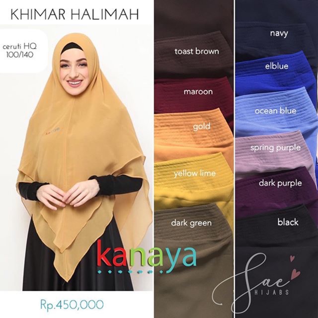 Khimar HALIMAH by kanaya
