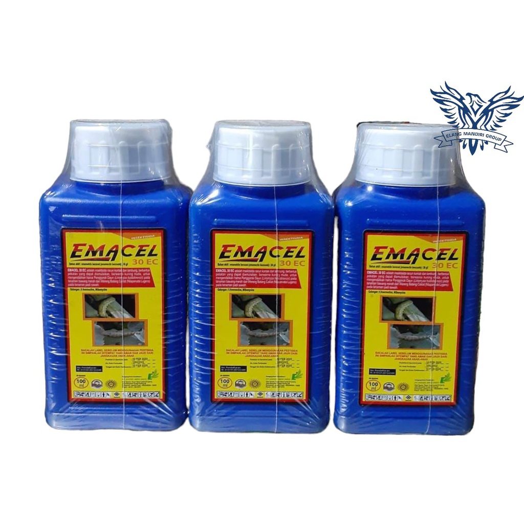 Insektisida Emacel 100ml Bahan Aktif : Emamektin benzoat (emamectin benzoate) 30g/l JimatSiklon Crumble Proclaim Mateni Dk Fenzo