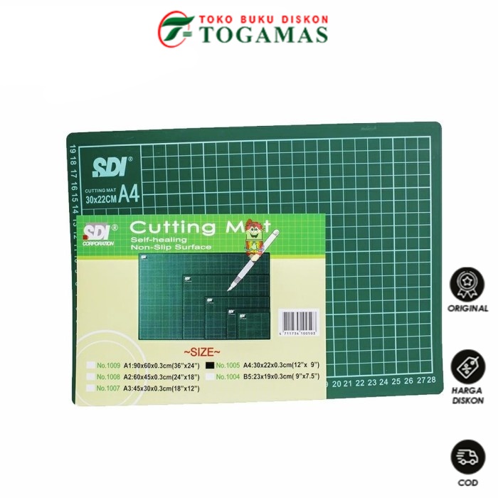 

TERMURAH !! CUTTING MAT A4 1005 (12X9) SDI CORPORATION