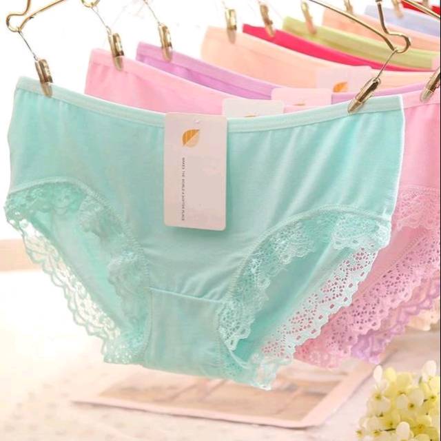 Celana  dalam pakaian dalam wanita renda bahan  spandek 