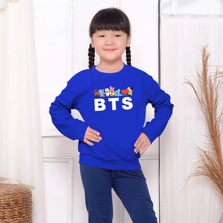 Jual baju bt21 anak perempuan / kaos bt21 anak perempuan / sweater bt21