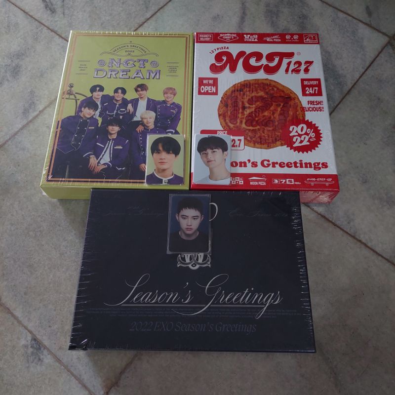 SEASON GREETINGS 2022 SG 22 SM ARTIST NCT DREAM EXO EXO BENEFIT BENE SMSTORE JAEMIN JENO RENJUN JISU