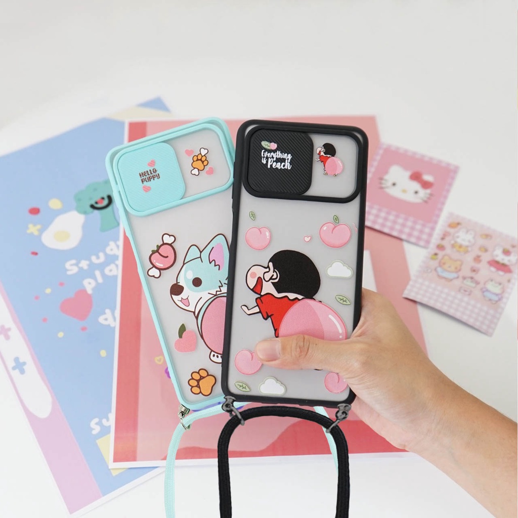 (KGT 04) Softcase Slide Tali Protek Kamera Vivo Y15s - y91 - y93 - y71 - y12 - y11 - y17 - y15 - y20