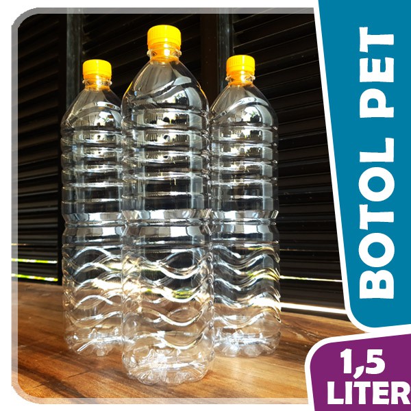 BOTOL PLASTIK 1500 ml /  botol PET 1,5 Liter / botol minum plastik tebal bening terbaik