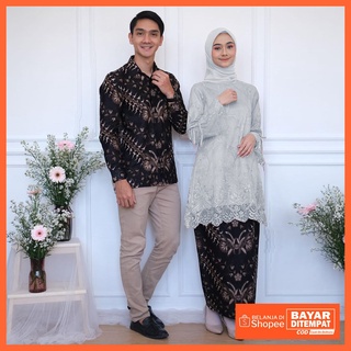 Batik Couple Kebaya Lamaran Tunangan Wisuda | Couple Tunik Brokat I Kebaya Couple Pesta Kekinian