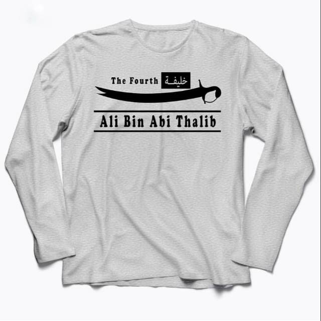 Tshirt baju kaos ali bin abi thalib lengan panjang longsleeve dakwah islam pemuda hijrah muhammad