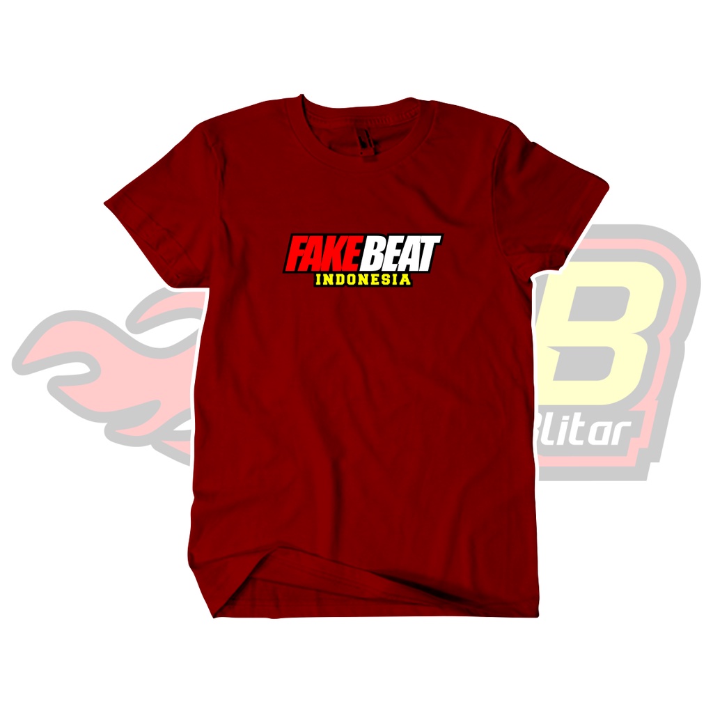 Kaos Distro Fake Beat Idonesia Katun Combed