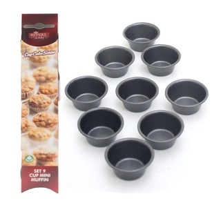 Cetakan Bolu Kukus Loyang Muffin Texas Set 9 Cup Anti ...