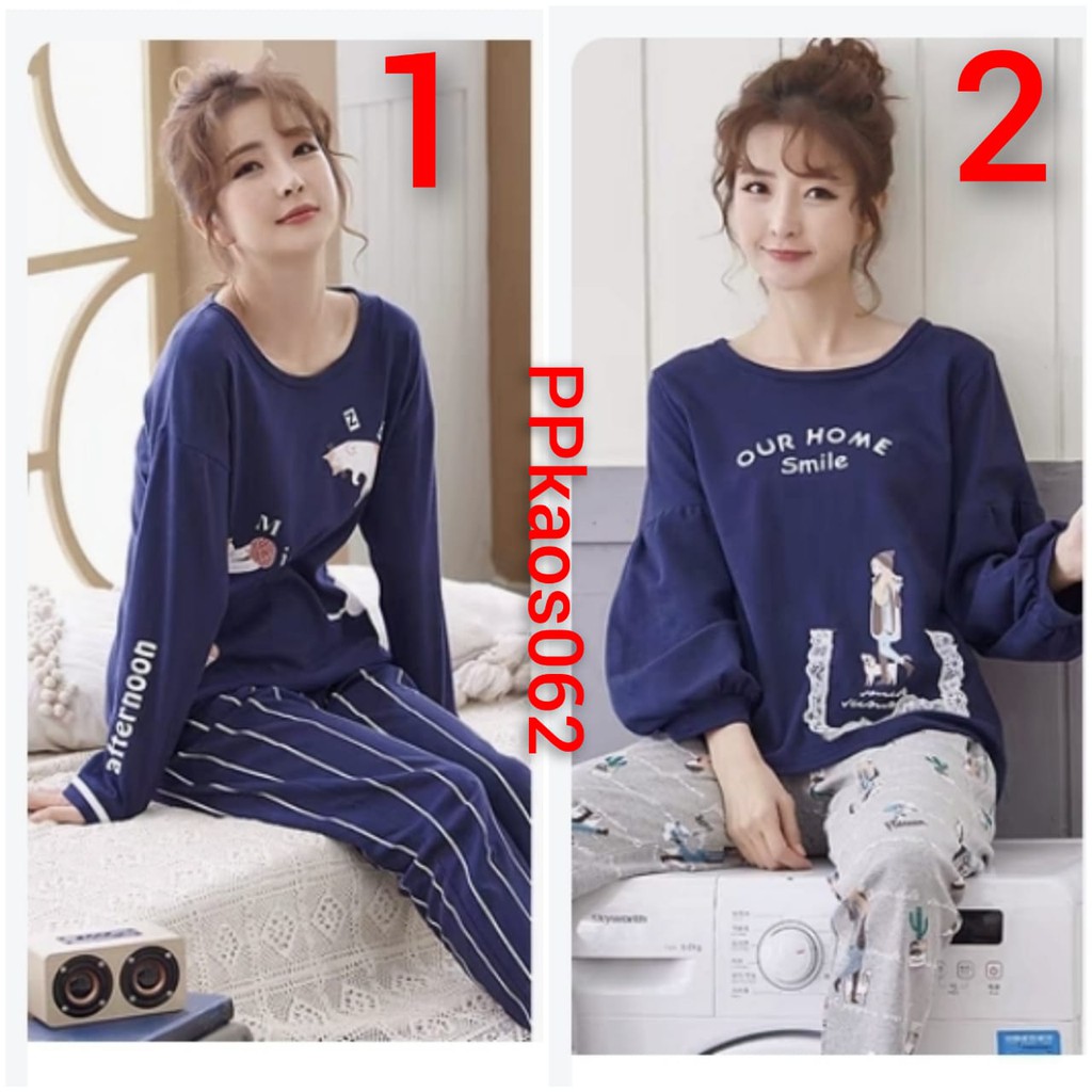 baju tidur PP wanita bahan kaos import premium new