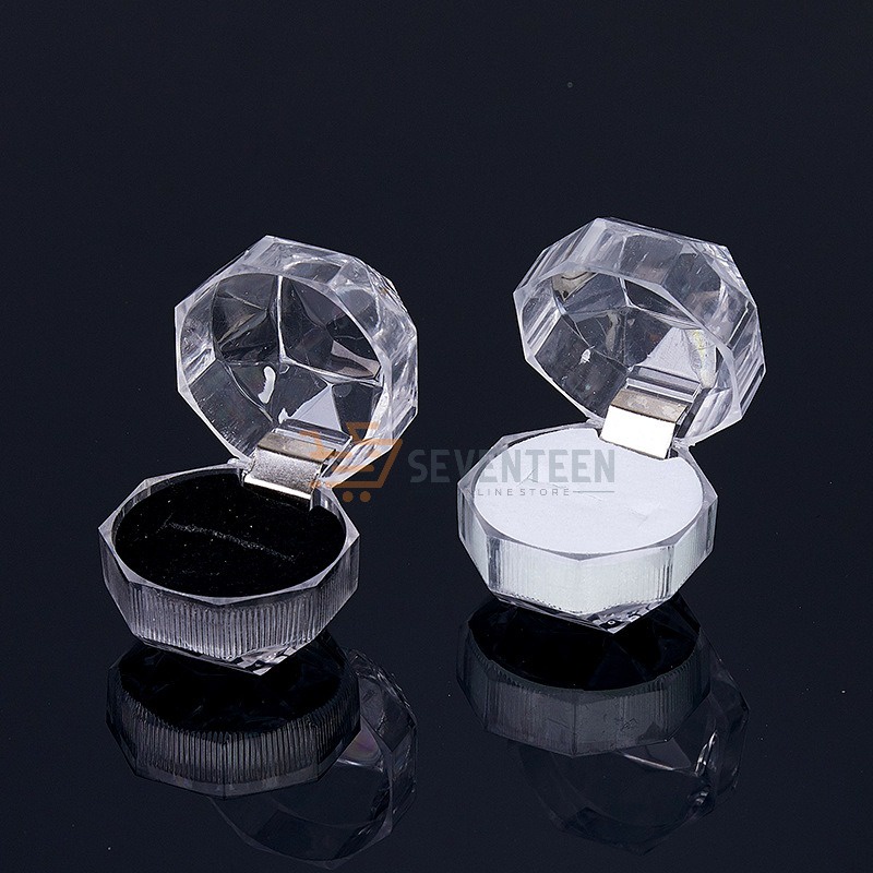 KOTAK PERHIASAN EMAS WADAH PERMATA / RING BOX HOLDER CRYSTAL TRAVEL JEWELRY BOX CINCIN KADO