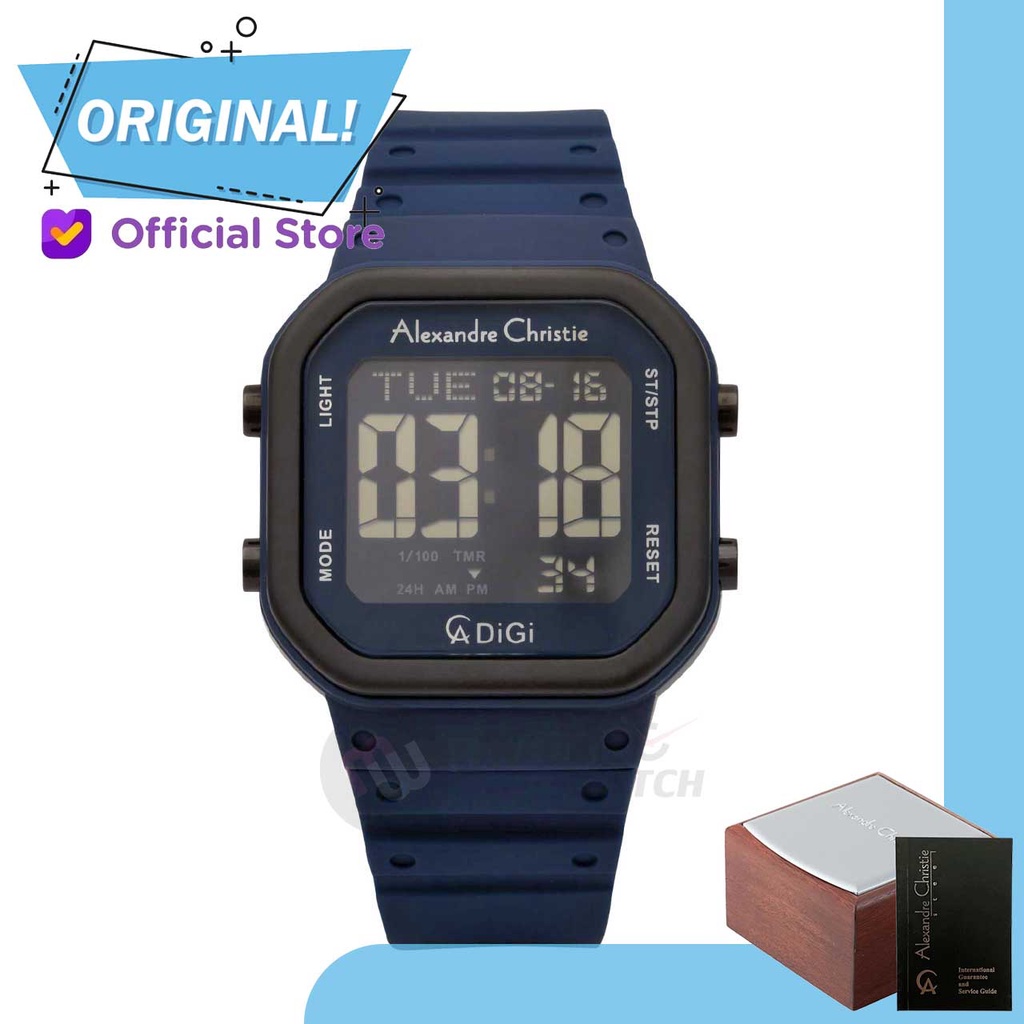 Jam Tangan Wanita Digital Alexandre Christie 9347LH AC9347 AC 9347 LH 9347 LHRIPDU Original Garansi 