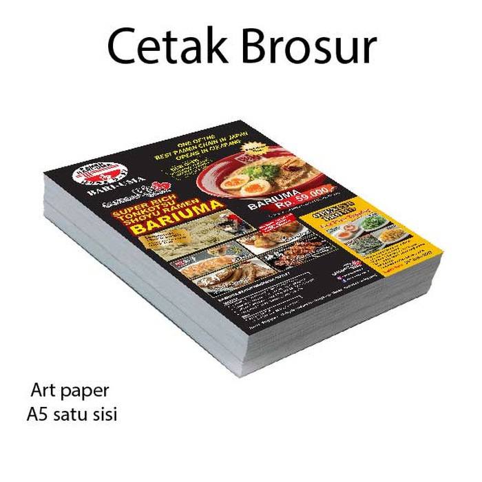 

cetak brosur A5 satu sisi, dua sisi full color - satu sisi Diskon