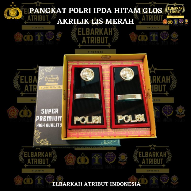 Jual Pangkat Polisi IPDA Full Akrilik Lis Merah | Shopee Indonesia