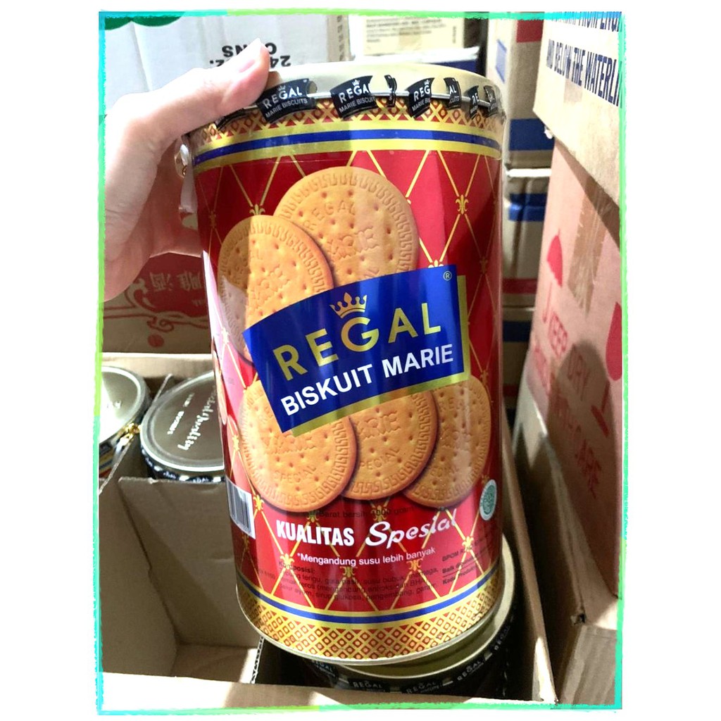 Craft Ceedar Klasik Roti Marie Regal Regal Kaleng Rantai Gold Regal Biskuit Marie Besar 1000Gr