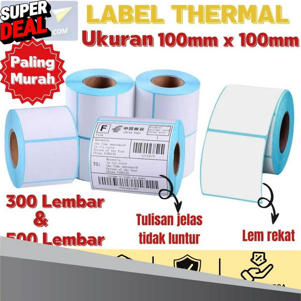 

SPESIAL DISCOUNT 1x1 Label Sticker Thermal Direct Thermal Sticker Kertas Thermal Label Thermal Kertas Stiker Resi Kertas Printer 5 lembar 3 lembar 11