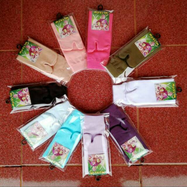 kaos kaki jempol polos warna spandek nylon harga Perpasang