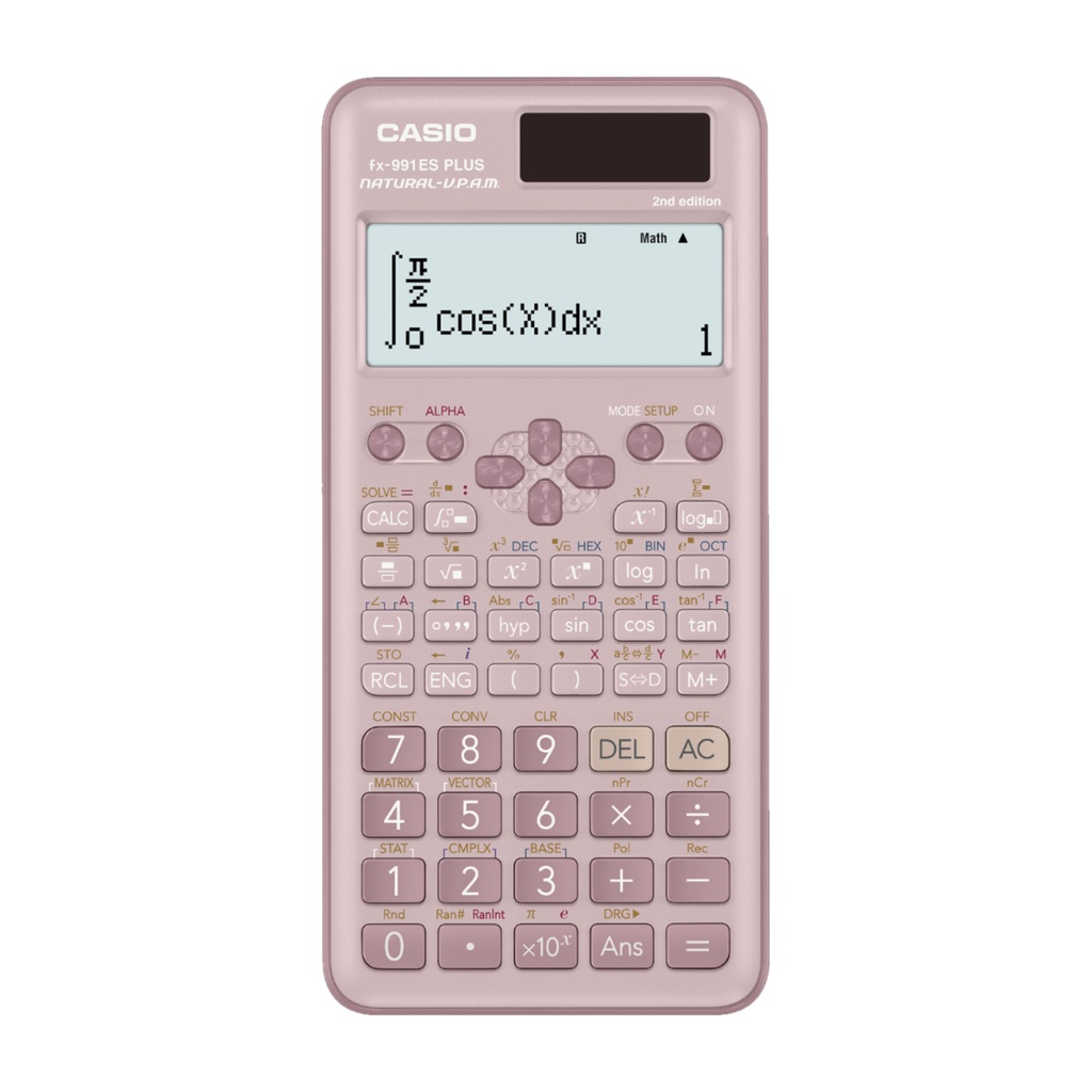

CASIO FX-991ES Plus2 - PINK - Kalkulator Sekolah/Kuliah - Scientific/Saintifik - 417 fungsi