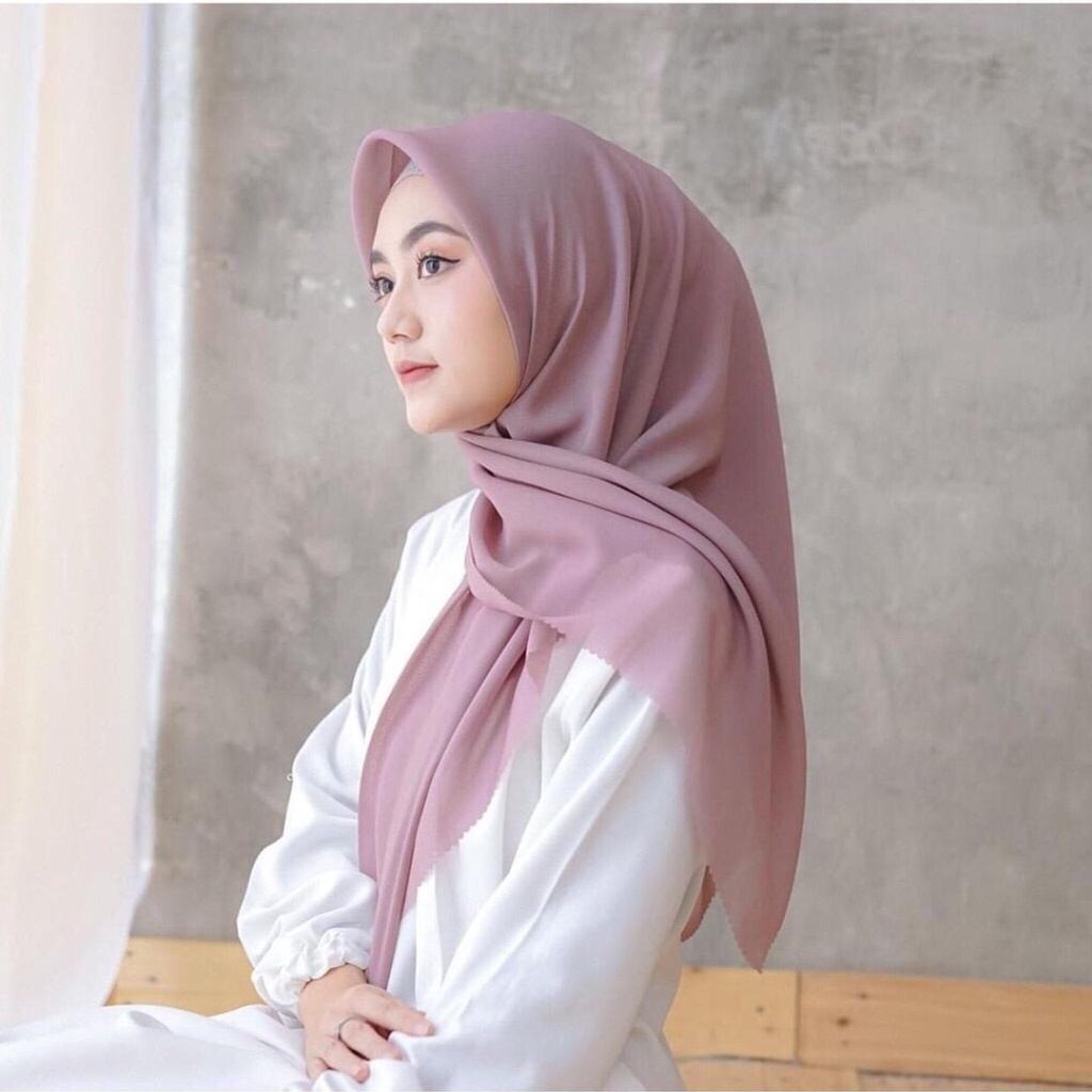 HIJAB SEGIEMPAT BELLA LASERCUT/JILBAB LASERCUT/ JILBAB SEGI EMPAT/ POLLYCOTON LASERCUT PREMIUM 115 x