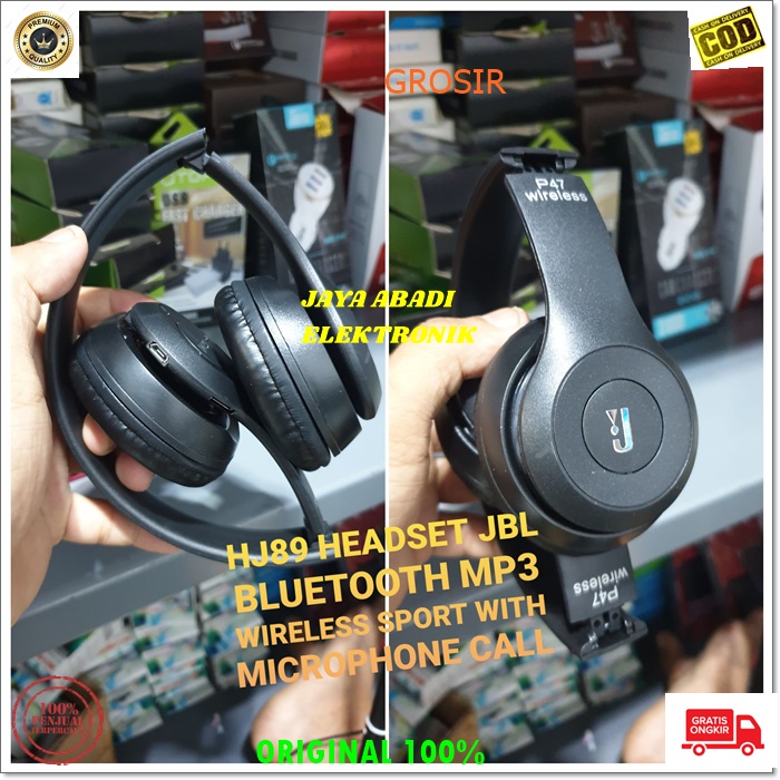 J258 HEADPHONE JBL BLUETOOTH HEADSET BLUETOOT STEREO WIRELESS LIPAT HANDSFREE BATERAI SYSTEM CASAN CHARGER WIRELES BLUTUT MUSIK CALL SUPER BASS AUDIO SPORT Headphones bluetot stereo microphone HD voice cas bluetoot musik control audio BISA SEGALA JENIS