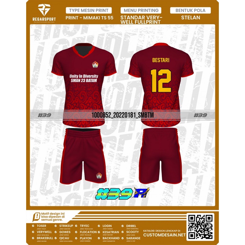 Jersey futsal/football custom printing
