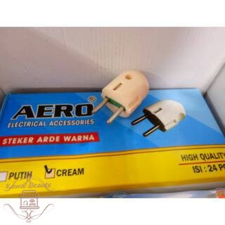 AERO Colokan Listrik Steker Arde Seteker Colokan Bulat 3A 250V Stop Kontak Superty Bulat