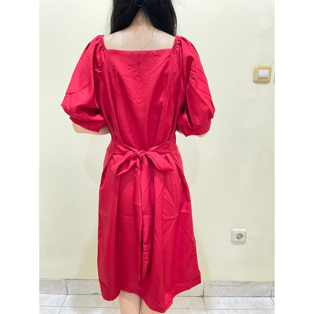 Basic id fashion Dres wanita  elegant / Dres wanita pesta full kancing hidup / Dres busui