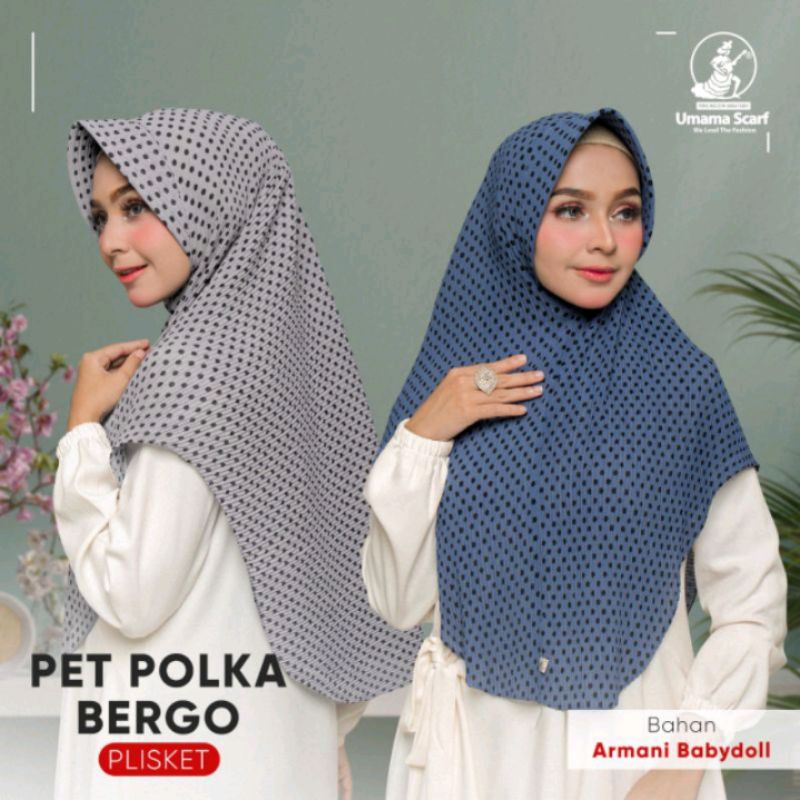 PET POLKA BERGO PLISKET | hijab plisket polkadot ORI BY UMAMA