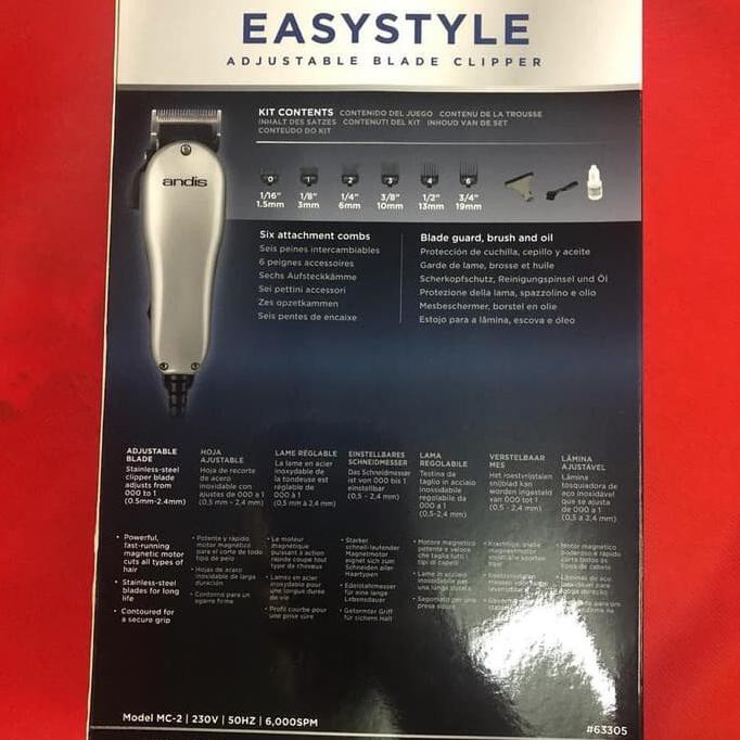 ORI cukur rambut clipper Andis easystyle adjustable blade / wahl