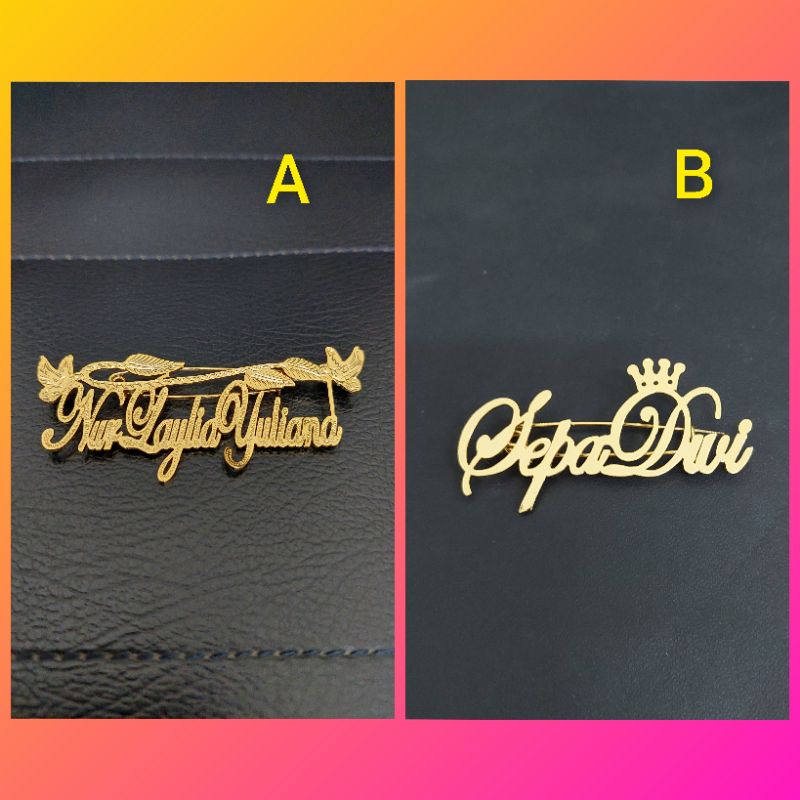 Bros ukir nama custom bahan titanium original