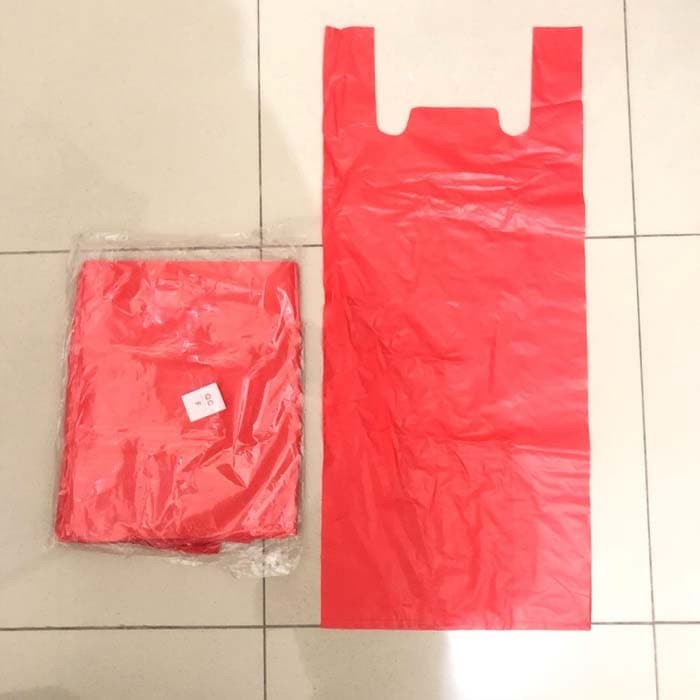 LJ-Kantong Plastik Merah Panjang Hio 17, 28 cm - 500 gr