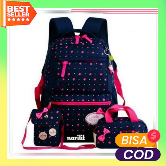 Tas Anak Sekolah (Termurah)Ransel Polo Hiero 6926# Fashion Perempuan Kitty Promo Import Sale Best Se