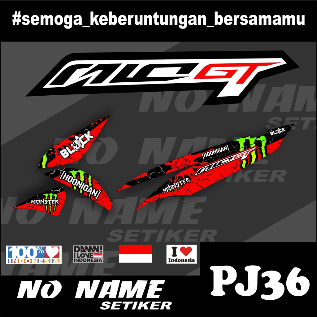 STIKER VARIASI STRIPING YAMAHA MOTOR MIO GT (pj36) STICKER MOTIF RACING STRIPING SETIKER