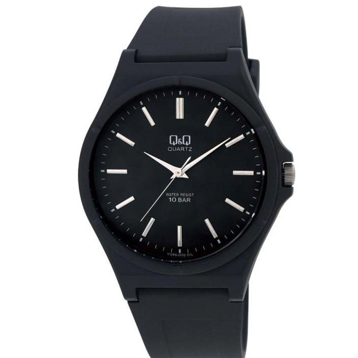 Jam Tangan Pria Sporty Jarum Luminus Rubber Analog Original Q&amp;Q QNQ QQ VQ66 VQ66J Series