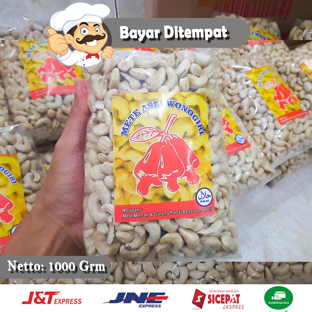 

Best seller!! 1KG Kacang Mete Mede Super Wonogiri Kering Mentah 99% Utuh