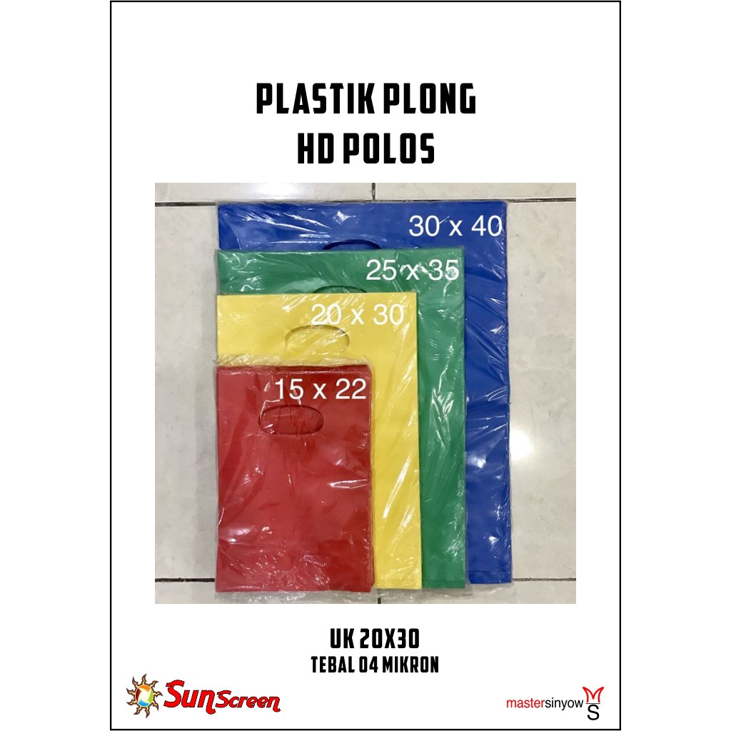 Plastik Packing Olshop Plong HD ukuran 20x30 Polos bisa COD