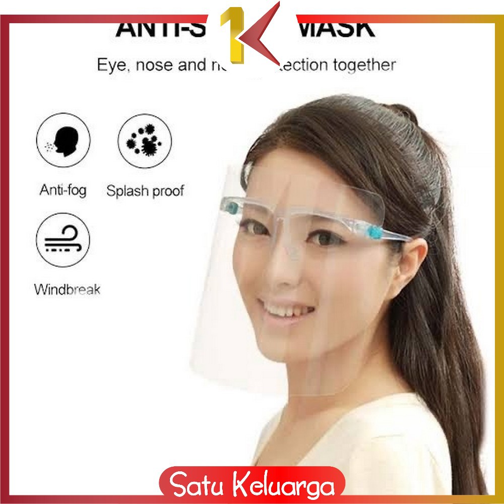 Jual Sk C34 Face Shield Kacamata Pelindung Wajah Face Mask Faceshield Kaca Mata Nagita Import 