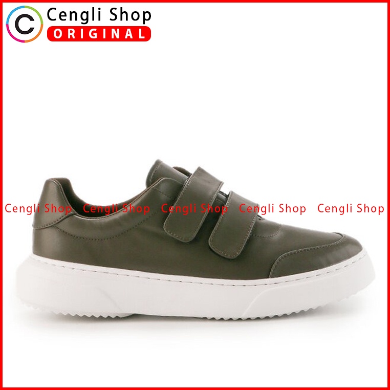 SEPATU SNEAKER OBERMAIN PRIA ORIGINAL CASUAL BRANDED HIJAU OM07